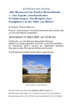 Einladung Grabungsvortrag Below