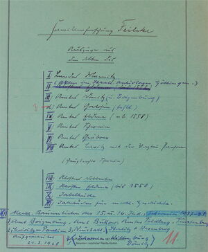 Familienverband Feilcke Familienforschung Auszüge Amtsakten diverse cover