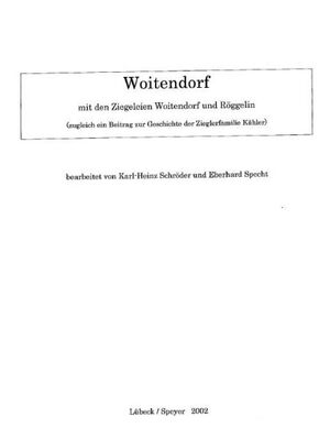 Woitendorf, Zieglerfamilie Kähler Cover
