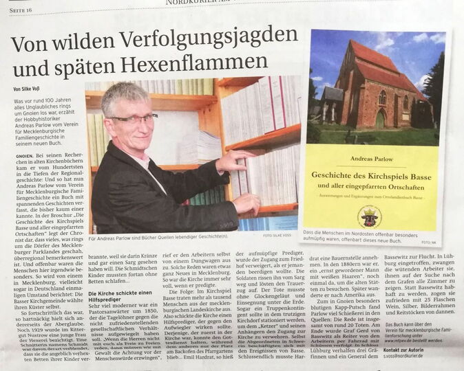 Nordkurier berichtet über Sonderpublikation Basse